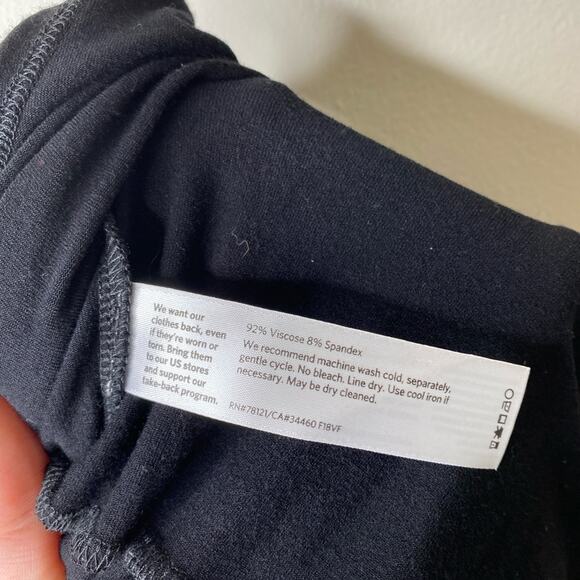 Eileen Fisher Size Black Viscose Jersey Wide Leg Jumpsuit medium jersey soft - Picture 6 of 8